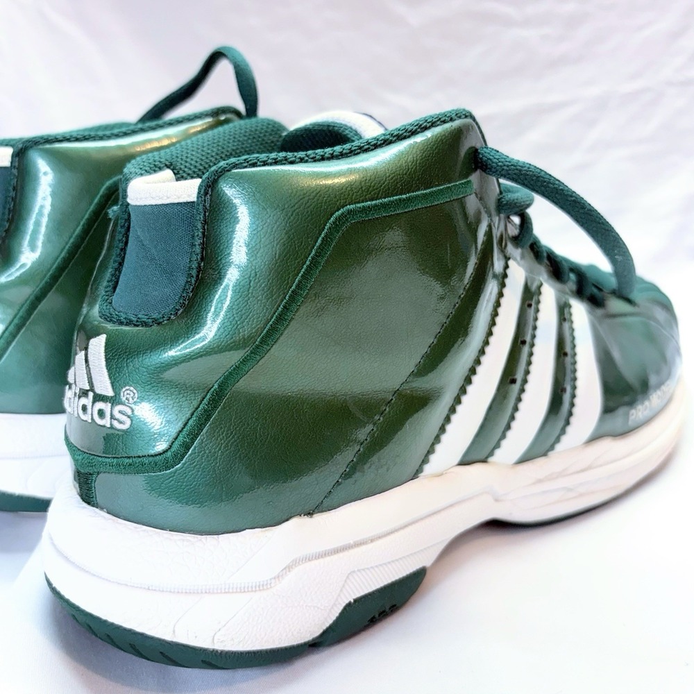 VTG 2002 Adidas Pro Model Mid Basketball Shoes Men's US 11 Green Metallic Y2K - Picture 14 of 16
